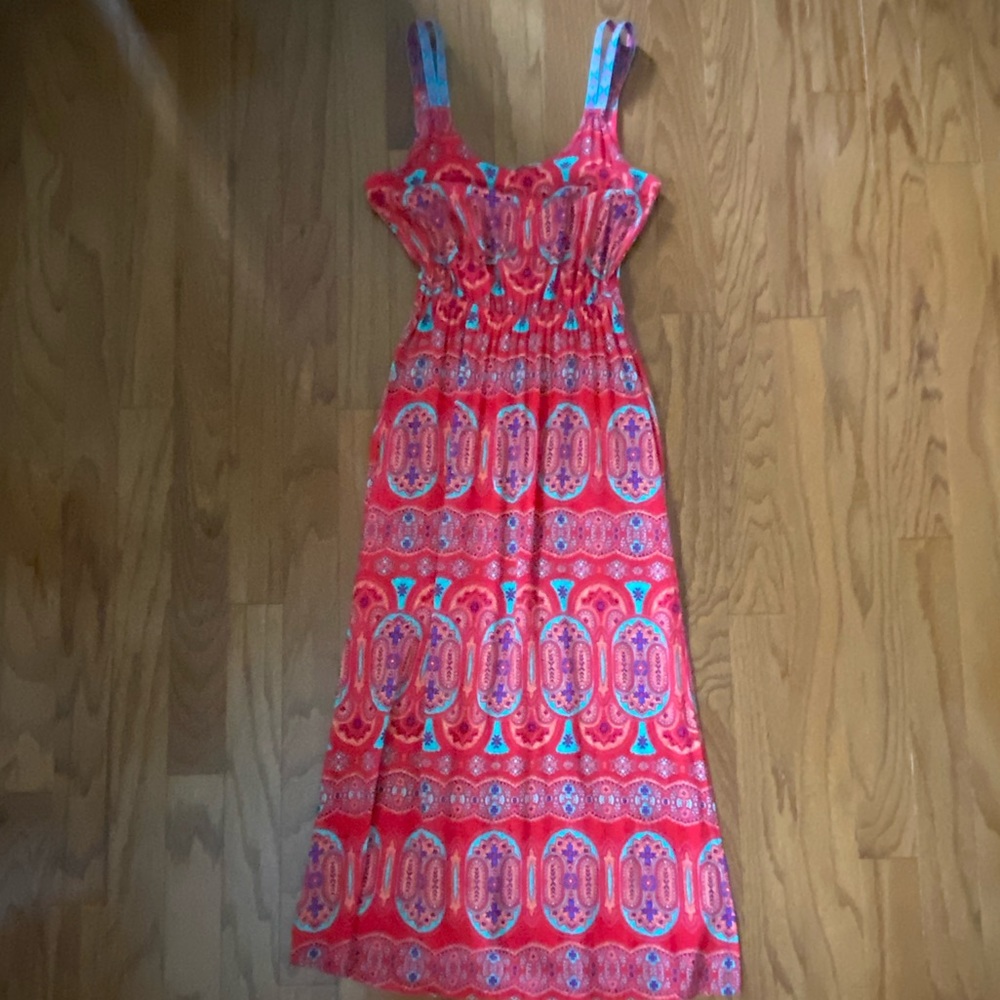 Aztec Rayon summer dress-sz S/M